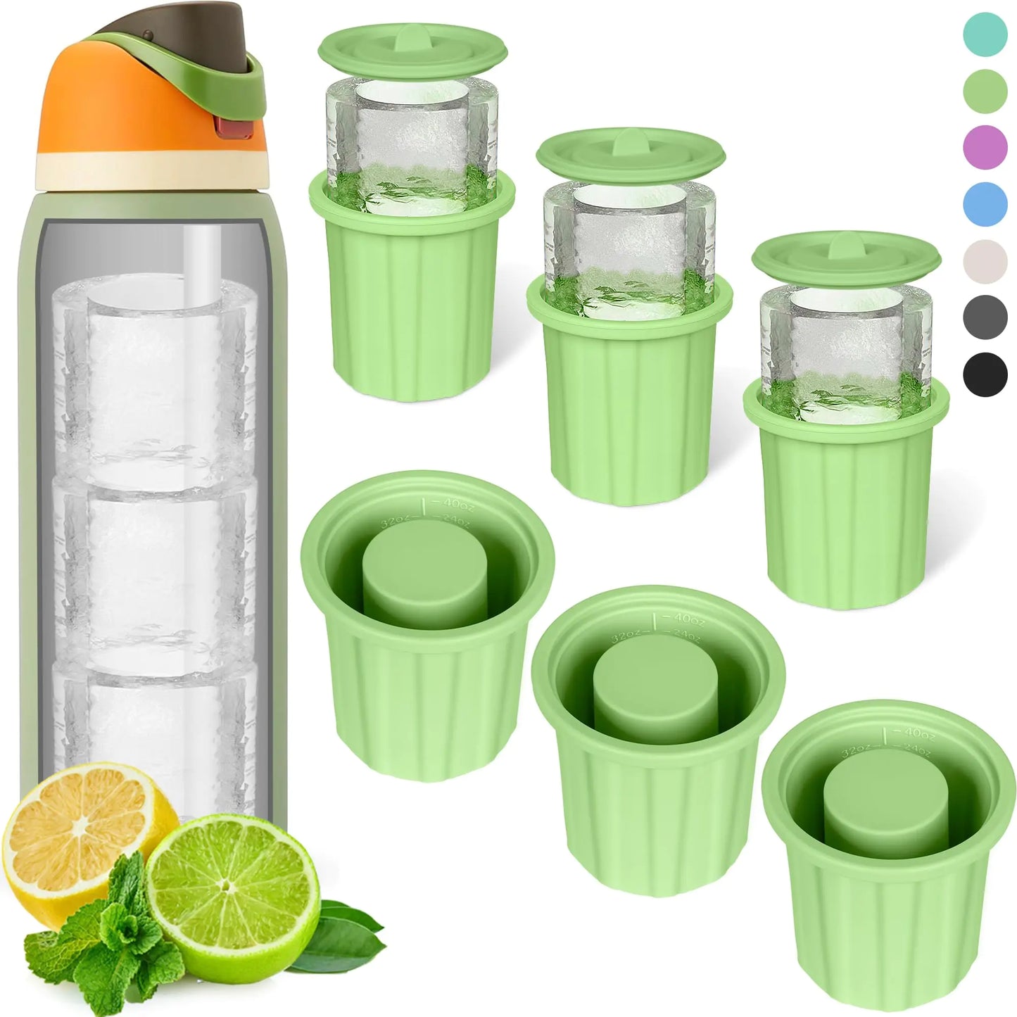 Orviant™ BottleFit Ice Stick Tray (3-Piece Silicone Set)